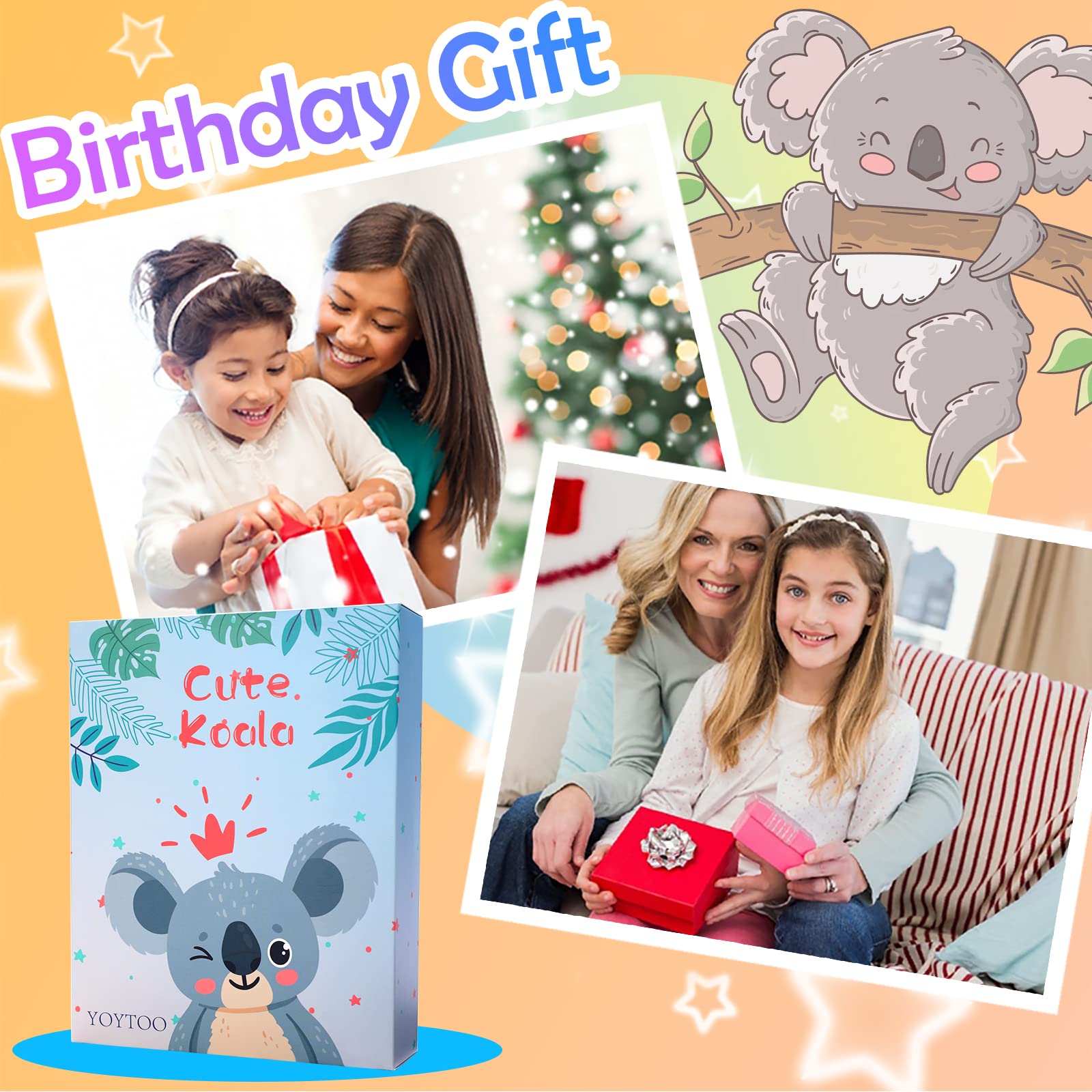 YOYTOO Koala Diary for Girls – Plush Lockable Journal with 160 Pages, Gift for Ages 5-12