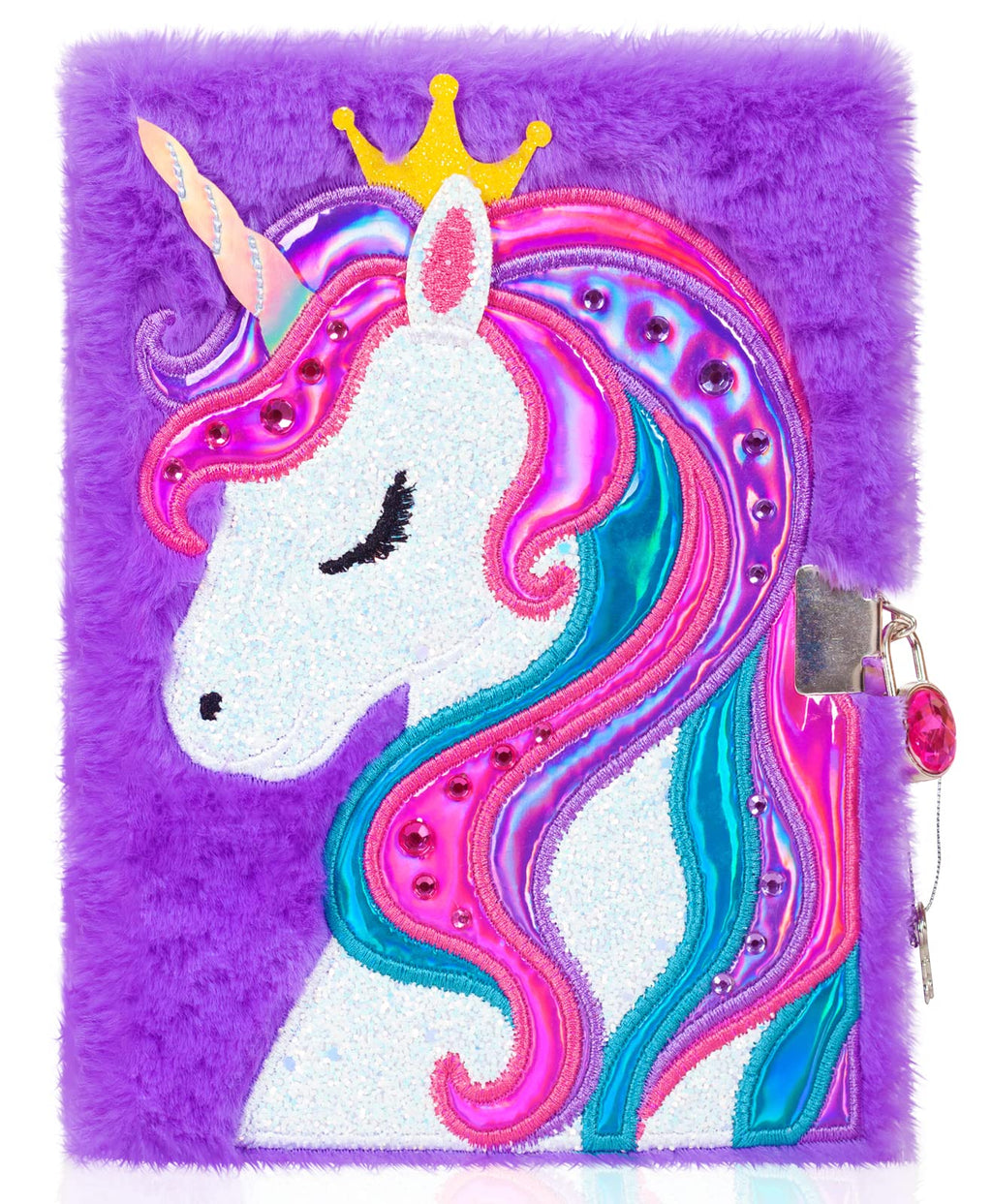 YOYTOO Unicorn Diary with Lock for Girls – Plush Secret Journal, 160 Pages, Ages 5-12