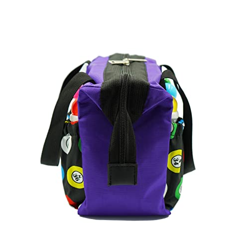 Yuanhe Bingo Dauber Bag – Purple Waterproof Oxford Tote with 6 Pockets