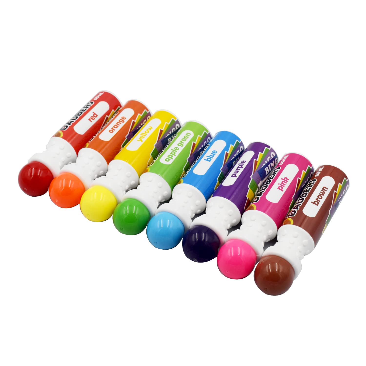 Yuanhe Bingo Daubers Dot Markers - 8 Pack Mixed Colors, Quick-Drying Non-Toxic Ink for Kids