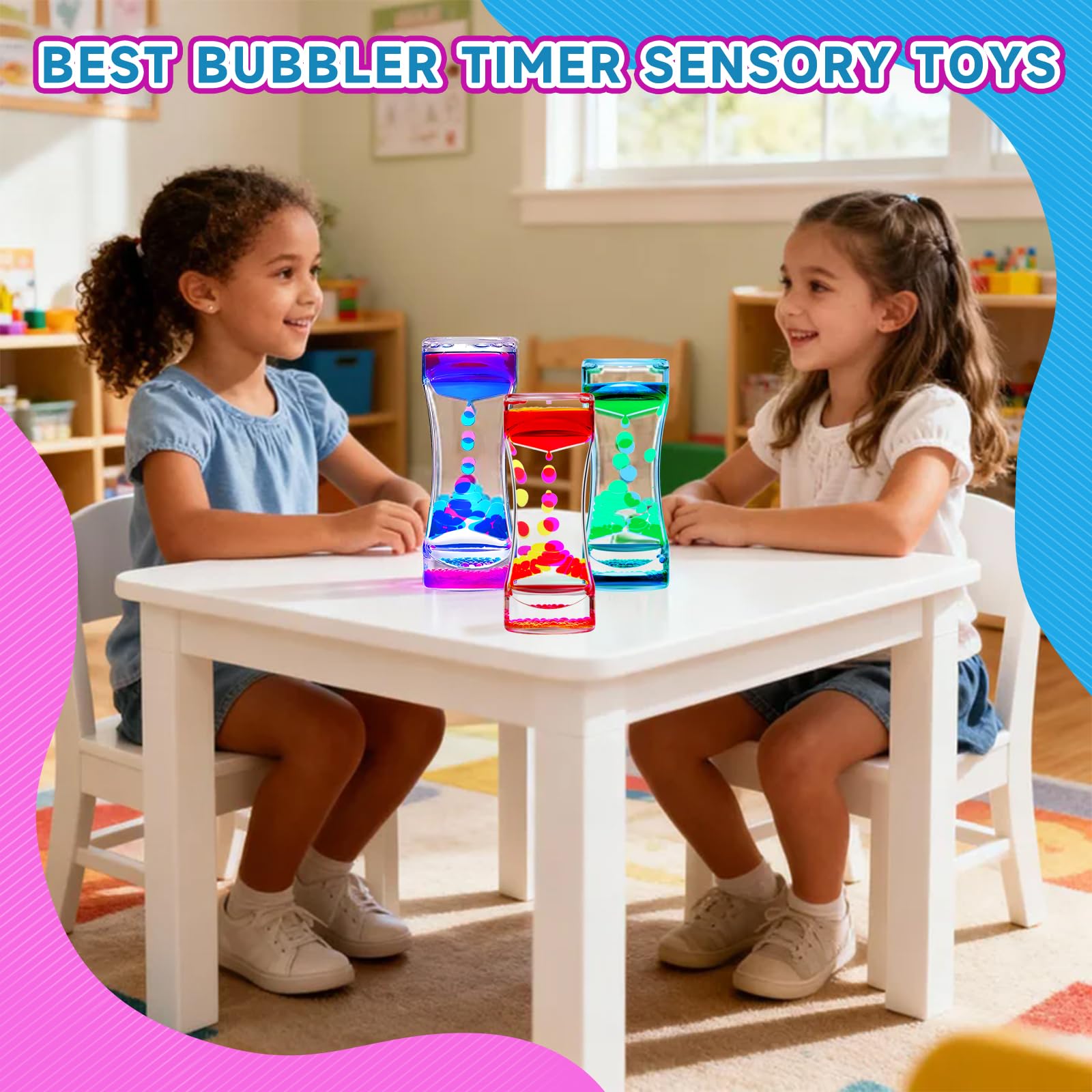 YUE MOTION Liquid Motion Bubbler – 2-Pack Sensory Fidget Toy for Stress Relief and Focus