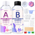 YumCraft Liquid Silicone Squishy Kit – 7oz 1:1 AB Ratio, Cat Paw Mold, Flocking Powder, Stress Relief DIY Craft