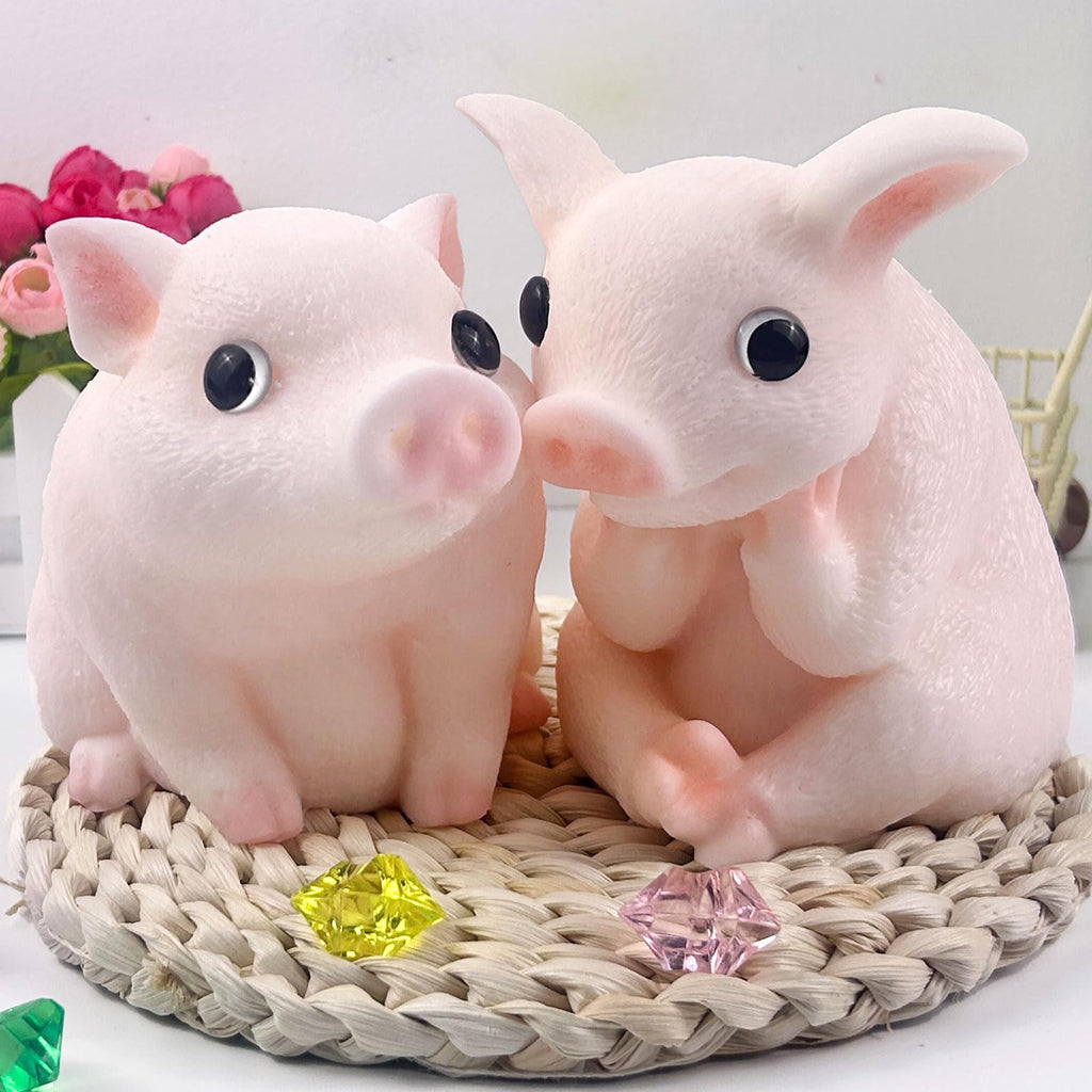 YVBBHE Big Hand Painted Pig Squishy Toy - Pink Large Ultra Soft Squeeze Fidget Toy for Stress Relief