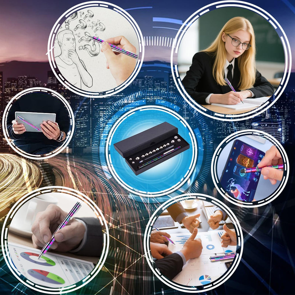 YYMHMF Magnetic Fidget Pen – Transformable Gel Pen with Stylus, Stress Relief Toy for Teens and Adults