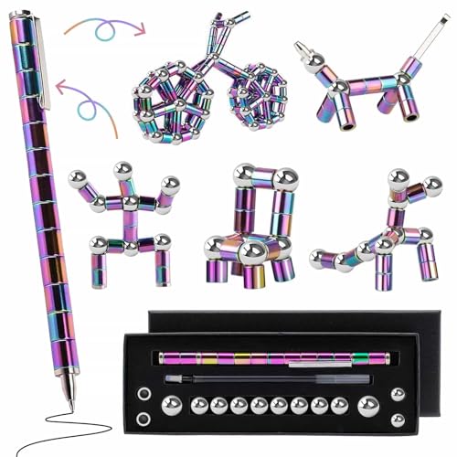 YYMHMF Magnetic Fidget Pen – Transformable Gel Pen with Stylus, Stress Relief Toy for Teens and Adults
