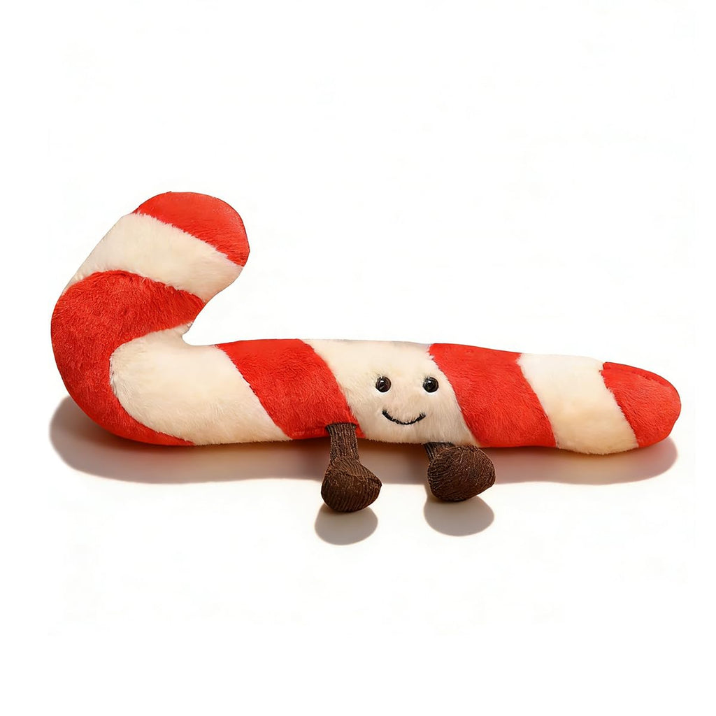 Zaxqerm Candy Cane Pillow – Red and White Striped Christmas Plush Decoration for Couch or Bed