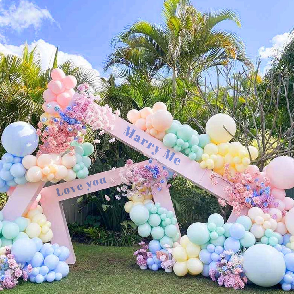 ZBYDNG Pastel Rainbow Balloon Garland Kit – 219 Pieces for Birthday Baby Shower Wedding Party Decor