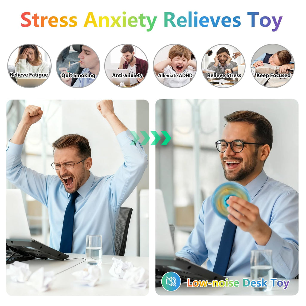 ZCDXDP Metal Silent Fidget Spinner – Durable, 3-8 Min Spin, Stress & Anxiety Relief for Adults and Kids