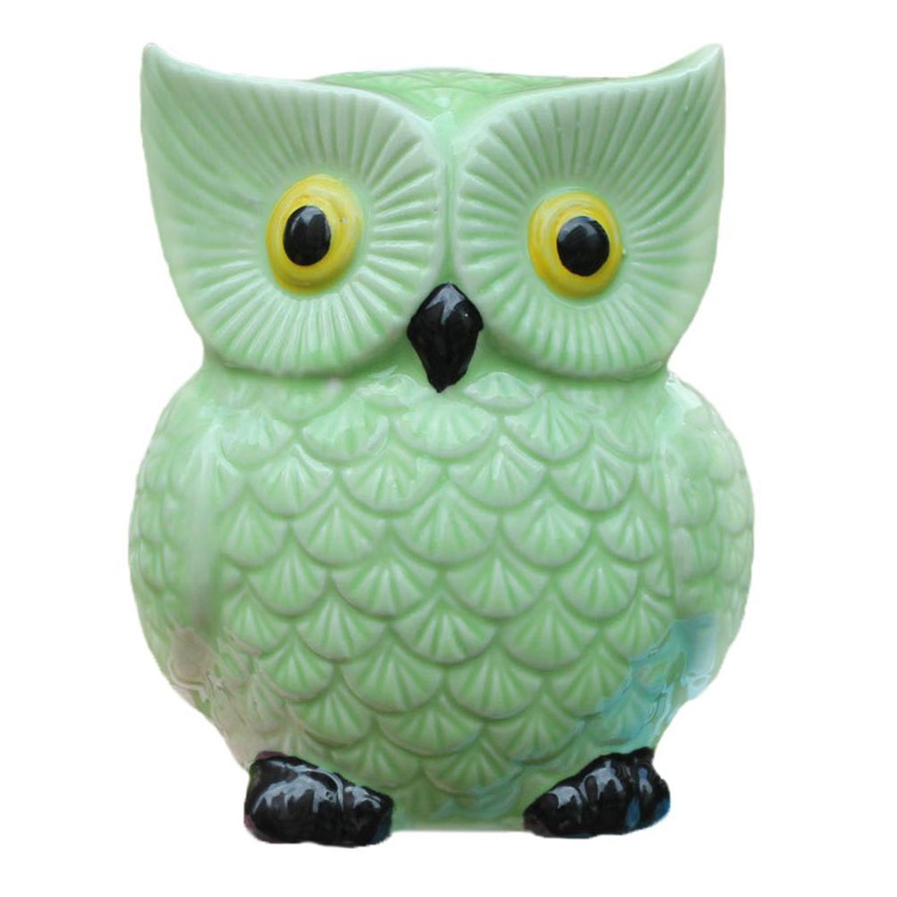 ZCHING Cute Owl Ceramic Piggy Bank – Handcrafted Money Saving Bank for Kids, Nursery Decor