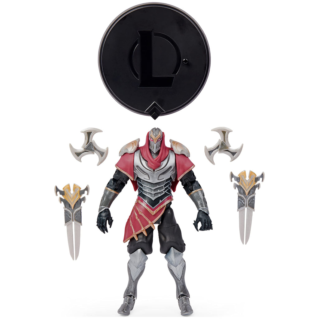 Zed 6-Inch League of Legends Collectible Action Figure with Premium Details & 2 Shuriken Weapons