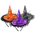 ZeeDix Mini Witch Hat Headband for Women – Halloween Costume Headpiece