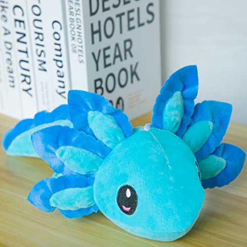 ZEKLZD 14-Inch Axolotl Plush Toy - Soft Cute Stuffed Axolotl Gift for Kids