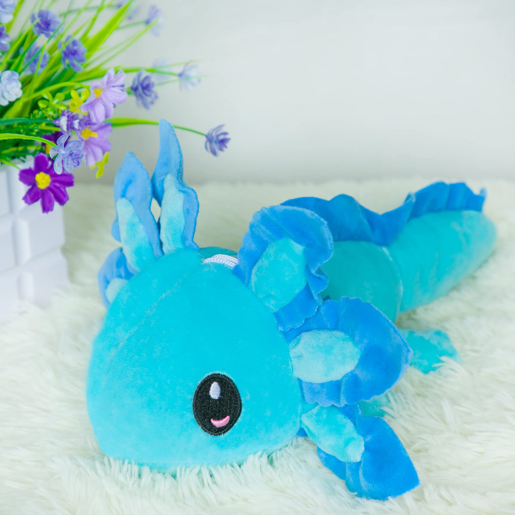 ZEKLZD 14-Inch Axolotl Plush Toy - Soft Cute Stuffed Axolotl Gift for Kids