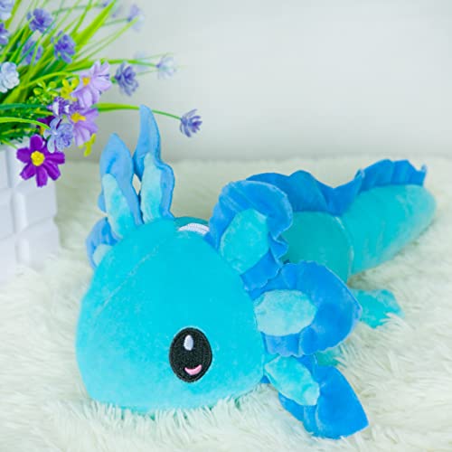 ZEKLZD 14-Inch Axolotl Plush Toy - Soft Cute Stuffed Axolotl Gift for Kids