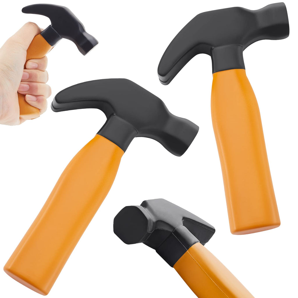 Zhanmai 2-Pack Foam Hammer Stress Relief Toys – Soft PU Foam, Portable Size for Kids and Adults (Black & Brown)