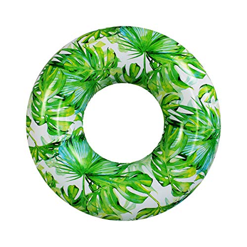 ZHUYNXIR Adult Pool Float – 40 Inch Leaf Swim Ring with Two Handles, Inflatable PVC Beach Tube