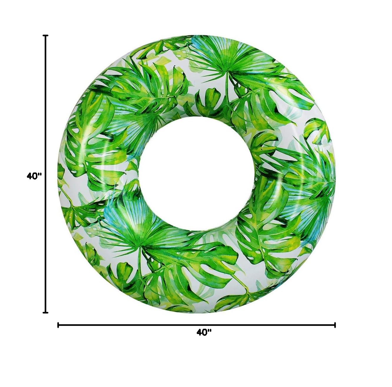 ZHUYNXIR Adult Pool Float – 40 Inch Leaf Swim Ring with Two Handles, Inflatable PVC Beach Tube