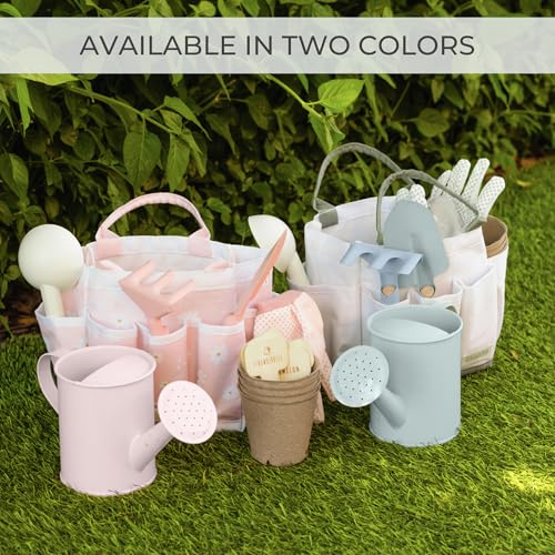 ZICOTO Kids Gardening Set – 8-Piece Toddler Gardening Tools with Tote Bag, Watering Can, Gloves, Pots & Labels – Safe for Ages 4+