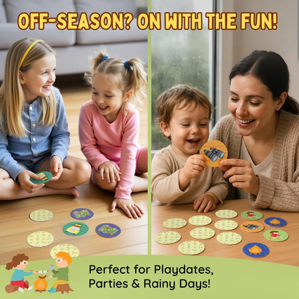 Zicster Memory Matching Game for Kids Ages 4-8 – Fun Preschool Board Game with Portable Cards