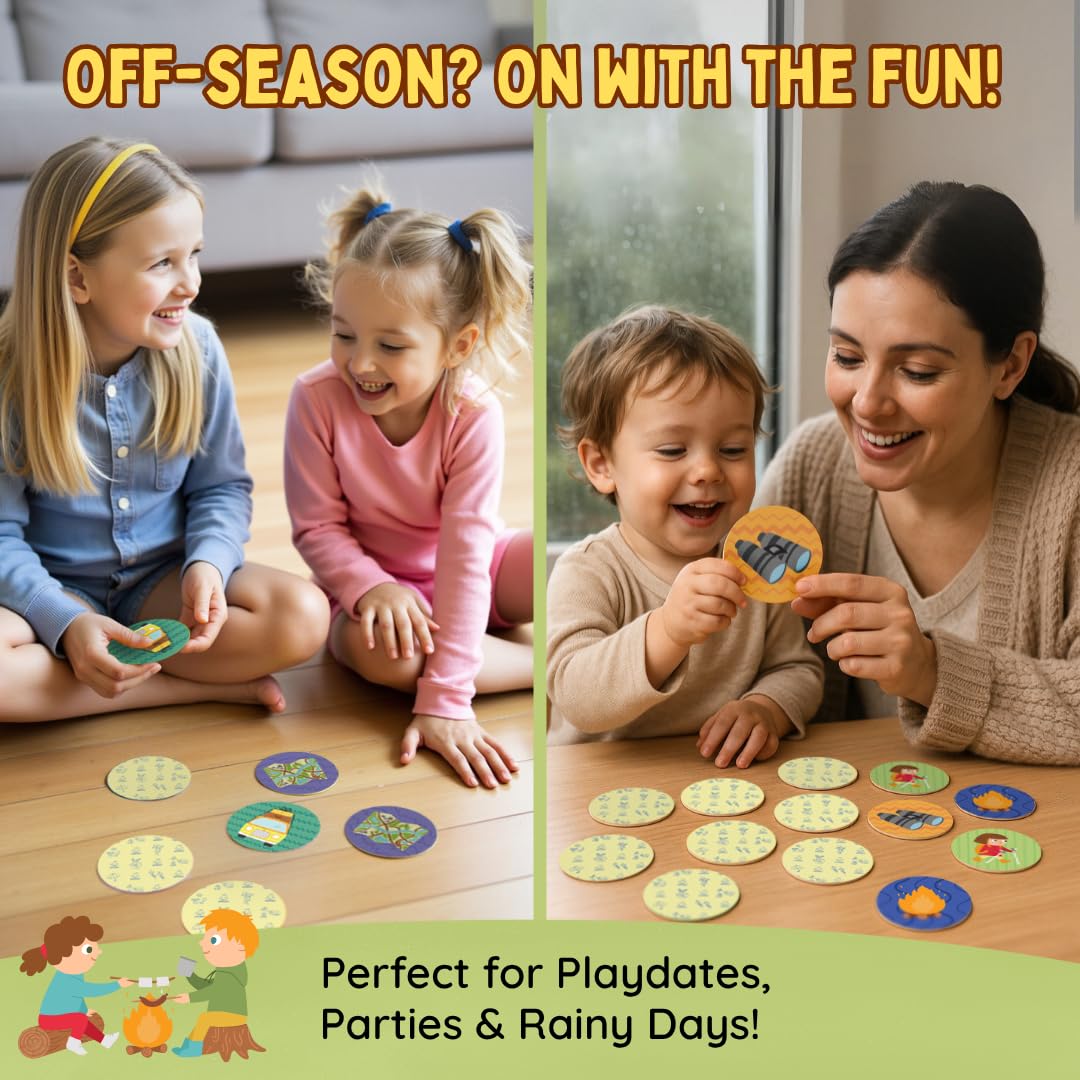 Zicster Memory Matching Game for Kids Ages 4-8 – Fun Preschool Board Game with Portable Cards