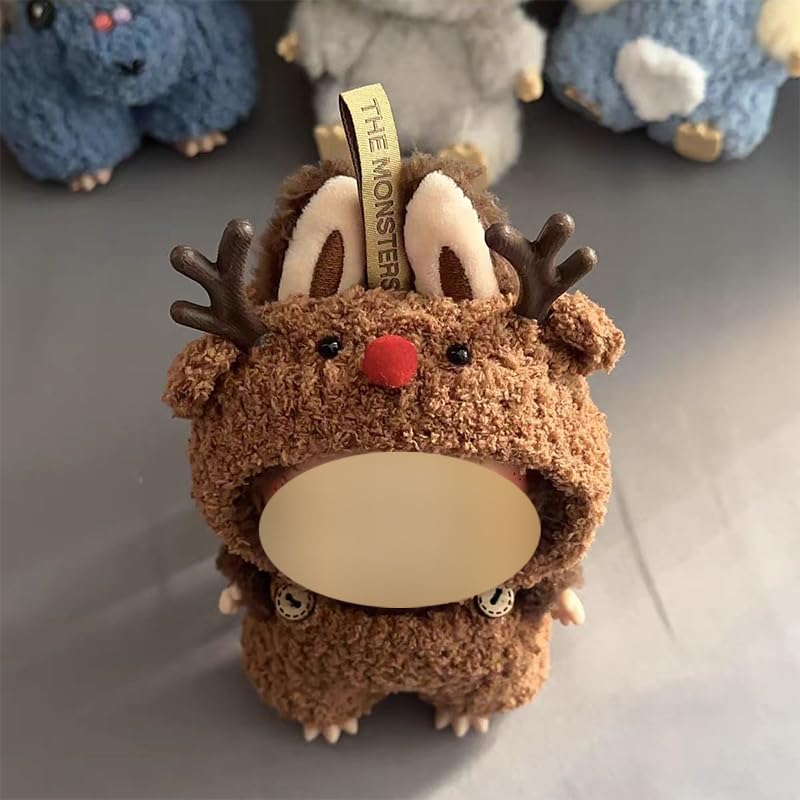 ZIIOY Labubu Christmas Reindeer Outfit – 15cm & 17cm Costume with Sleigh Accessories