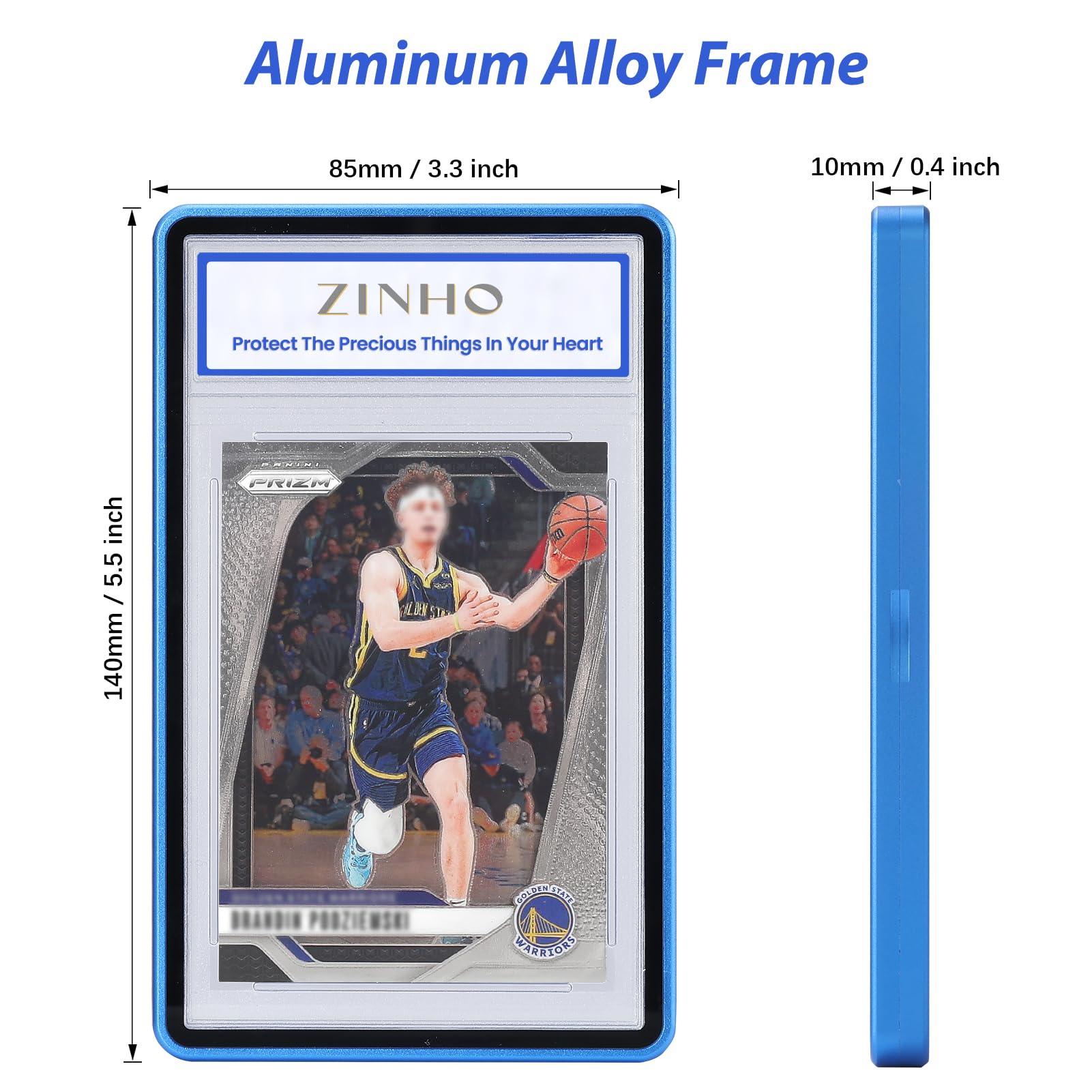 ZINHO Blue Aluminum Alloy Magnetic Graded Card Case – 35PT PSA/CGC/CSG/AGS with UV Protection