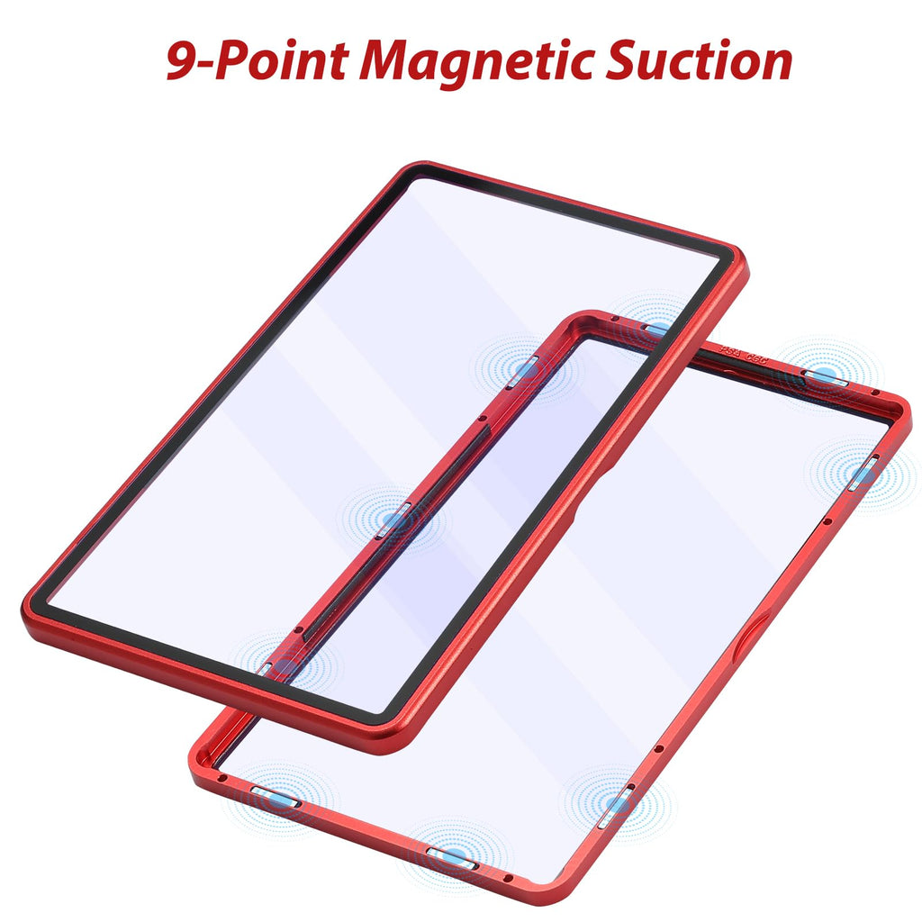 ZINHO Graded Card Case - Red Aluminum Alloy Slab Protector with Magnetic Closure for 35PT PSA/CGC/CSG Cards
