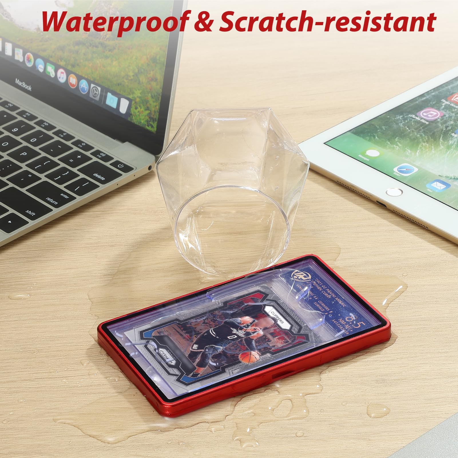 ZINHO Graded Card Case - Red Aluminum Alloy Slab Protector with Magnetic Closure for 35PT PSA/CGC/CSG Cards