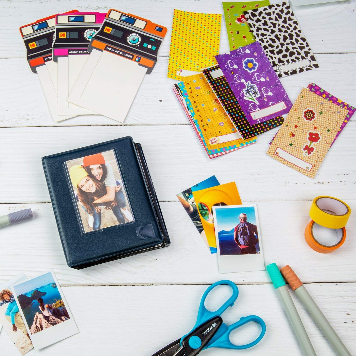 Zink 64-Pocket 2x3 Photo Album with Clear Window Cover for ZINK Zero Ink and Instant Camera Prints, Black