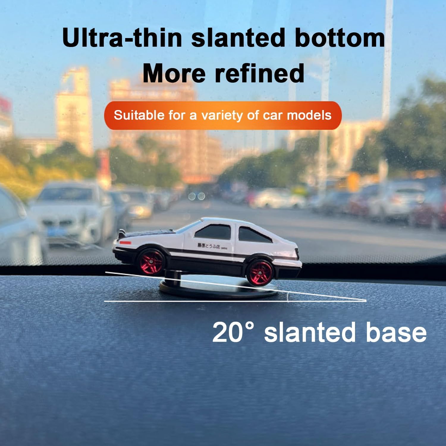 ZINREOG 1:36 Alloy Drifting Car Model - Bobblehead Dashboard Ornament (Model 04)