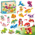 ZIYOSTAR 12-Pack Dinosaur Building Blocks, 36 Shapes in 1 Set, DIY Animal Toys for Kids Ages 6-12