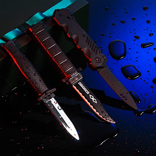 ZJoey 9-Pack Retractable Fake Knives – Safe Plastic Prank Props for Halloween & April Fools