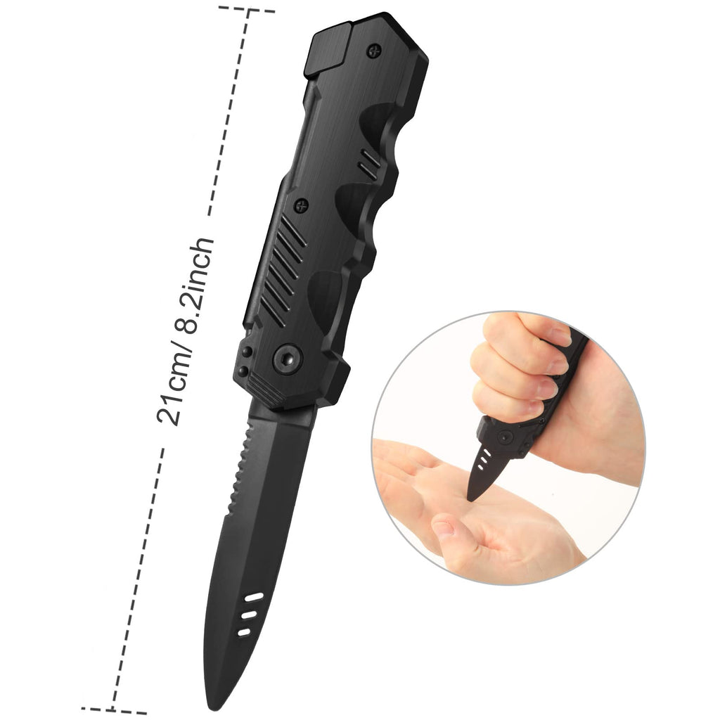 ZJoey 9 Pack Retractable Fake Knives – Trick Plastic Blades for Pranks, Halloween, April Fool's