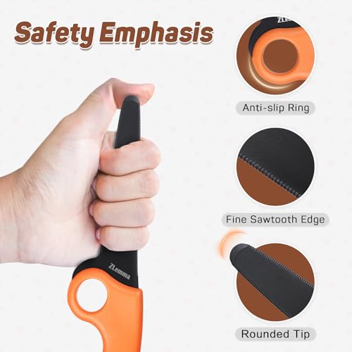 ZLemma Kids Cardboard Construction Tool Kit 2-Piece Set – Safe Cardboard Saw & Knife for STEM Play