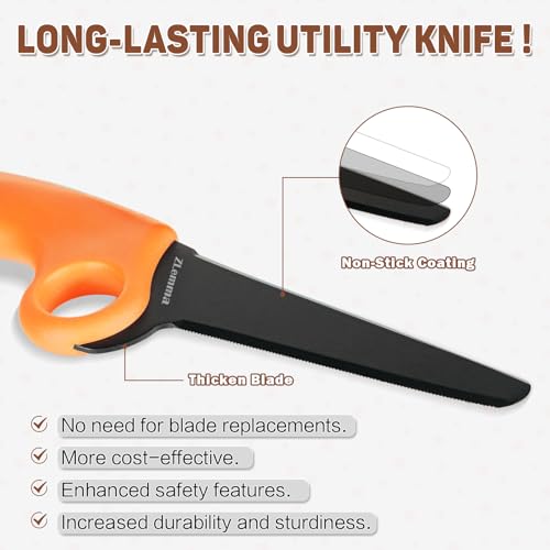 ZLemma Kids Cardboard Construction Tool Kit 2-Piece Set – Safe Cardboard Saw & Knife for STEM Play