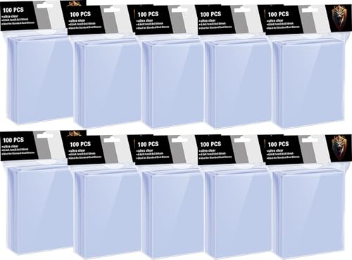 ZLinwly 1000 Clear Penny Card Sleeves – Standard Size 66x91mm, Acid-Free Polypropylene Protectors for TCG, Sports Cards & Collectibles