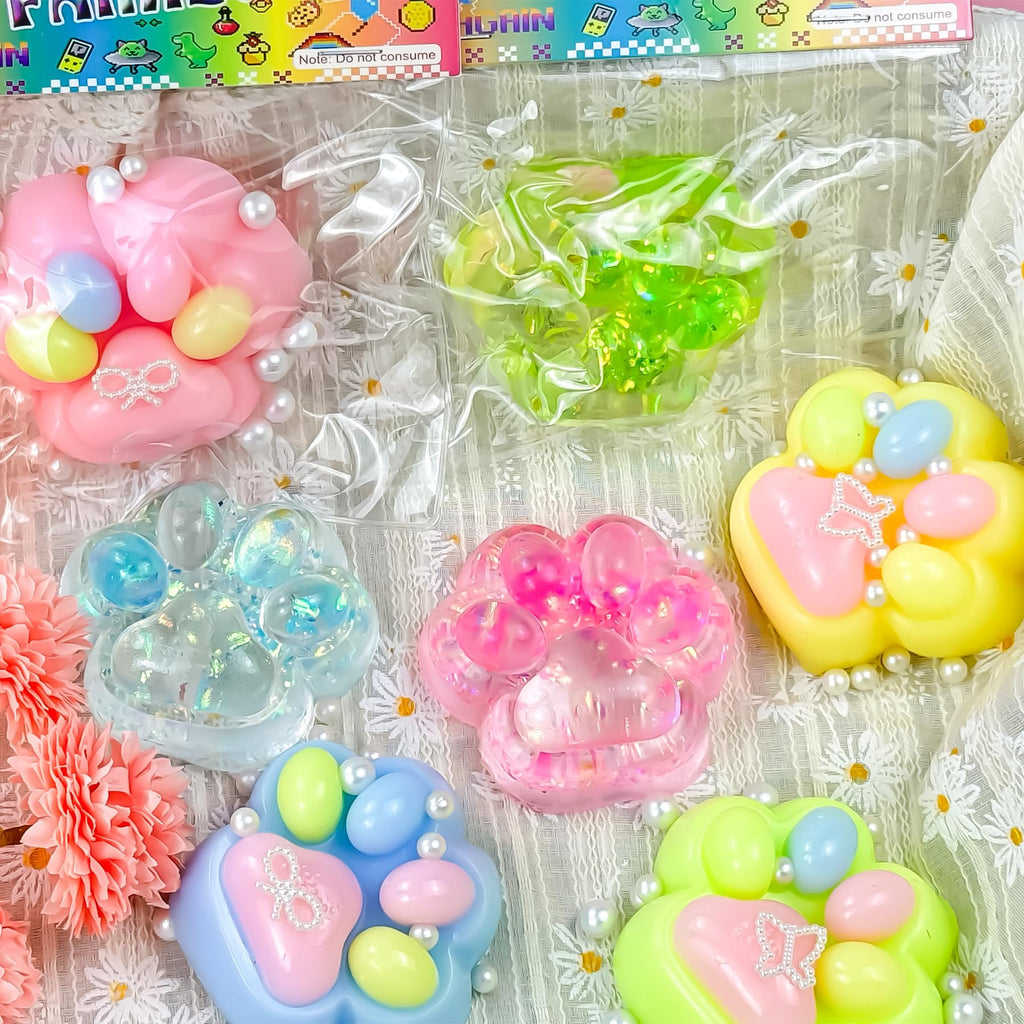 Zoacrn 4-Pack Taba Squishies Cat Paw – Cute Kawaii Stress Relief Squeeze Toys for Adults & Kids