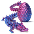 Zobetro 3D Printed Articulated Crystal Dragon in Easter Egg – Purple Fidget Desk Toy