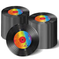 ZOIIWA 100 Retro Vinyl Record Napkins – 50s Music Party Supplies, 12.6 x 12.6 Inches