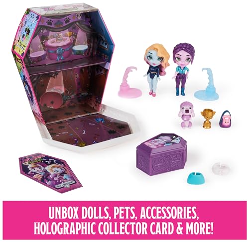 Zombaes Forever Rest in Show Deluxe Set - 2 Exclusive Zombie Dolls with Pets & Coffin Playset