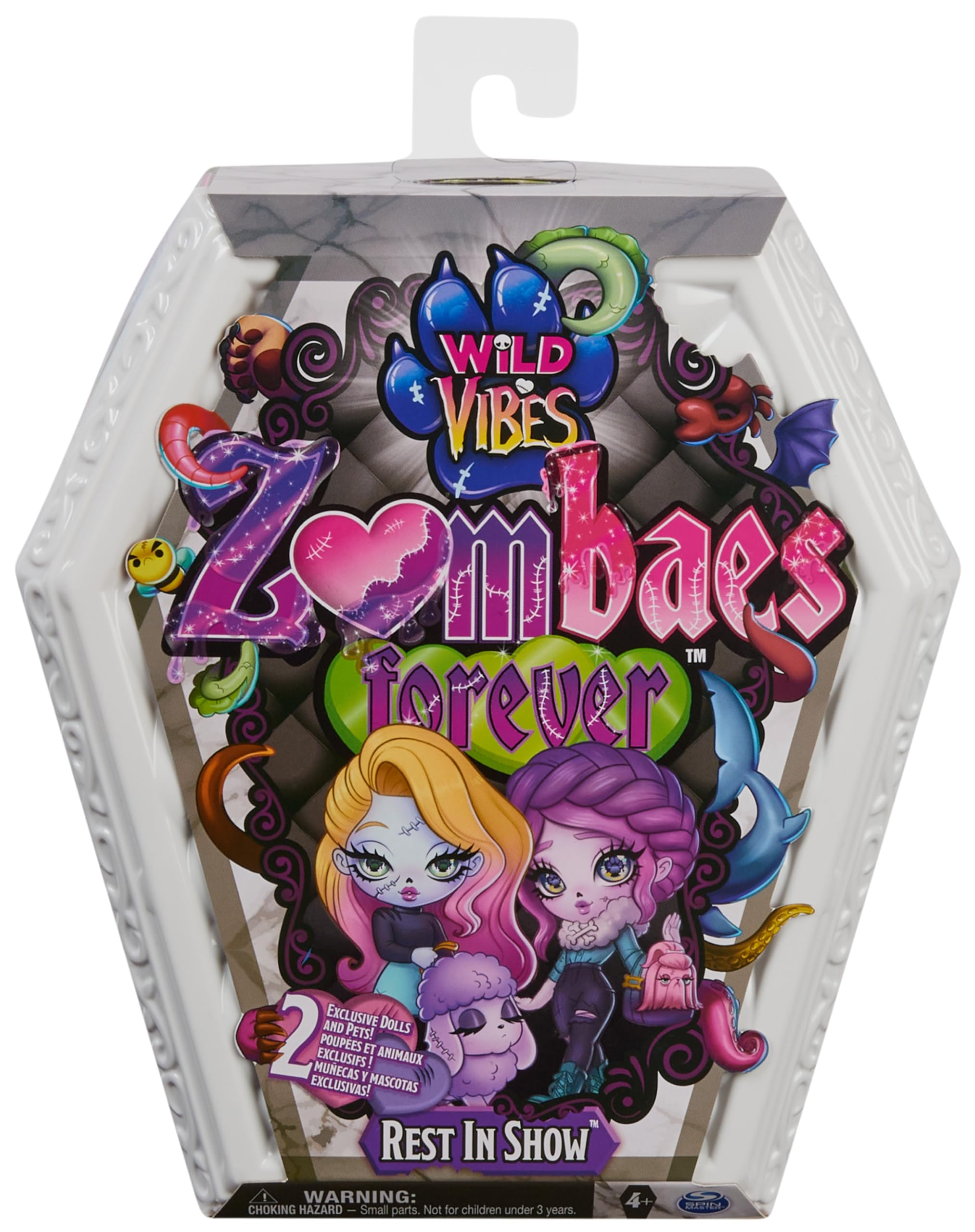 Zombaes Forever Rest in Show Deluxe Set - 2 Exclusive Zombie Dolls with Pets & Coffin Playset