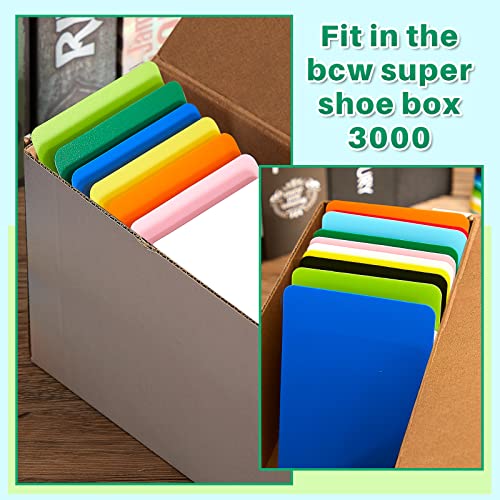 Zomiboo 100-Pack Trading Card Dividers – Tall Plastic Separators, 10 Colors, 2.7x4.2 Inches