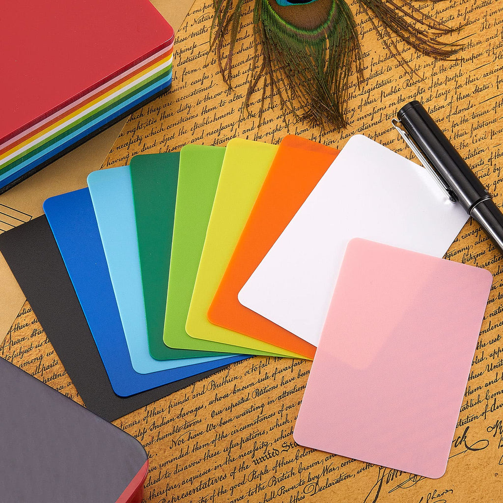 Zomiboo 100-Pack Trading Card Dividers – Tall Plastic Separators, 10 Colors, 2.7x4.2 Inches