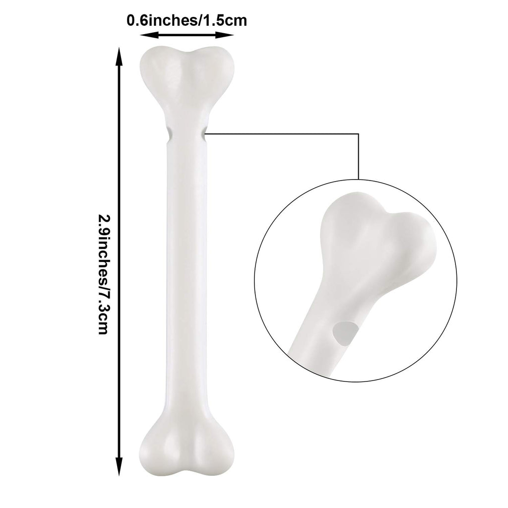 Zonon 24-Pack Mini Plastic Skeleton Bones for Halloween Costume DIY and Party Decor