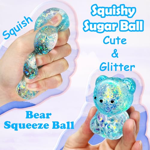 ZTATU Bear Squishy Stress Ball - 1 Pack, Soft TPR Fidget Toy for Stress Relief, Cute Gummy Bear Design for Kids and Adults