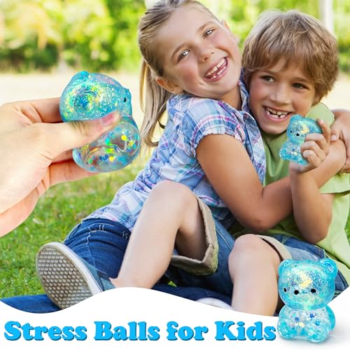 ZTATU Bear Squishy Stress Ball - 1 Pack, Soft TPR Fidget Toy for Stress Relief, Cute Gummy Bear Design for Kids and Adults