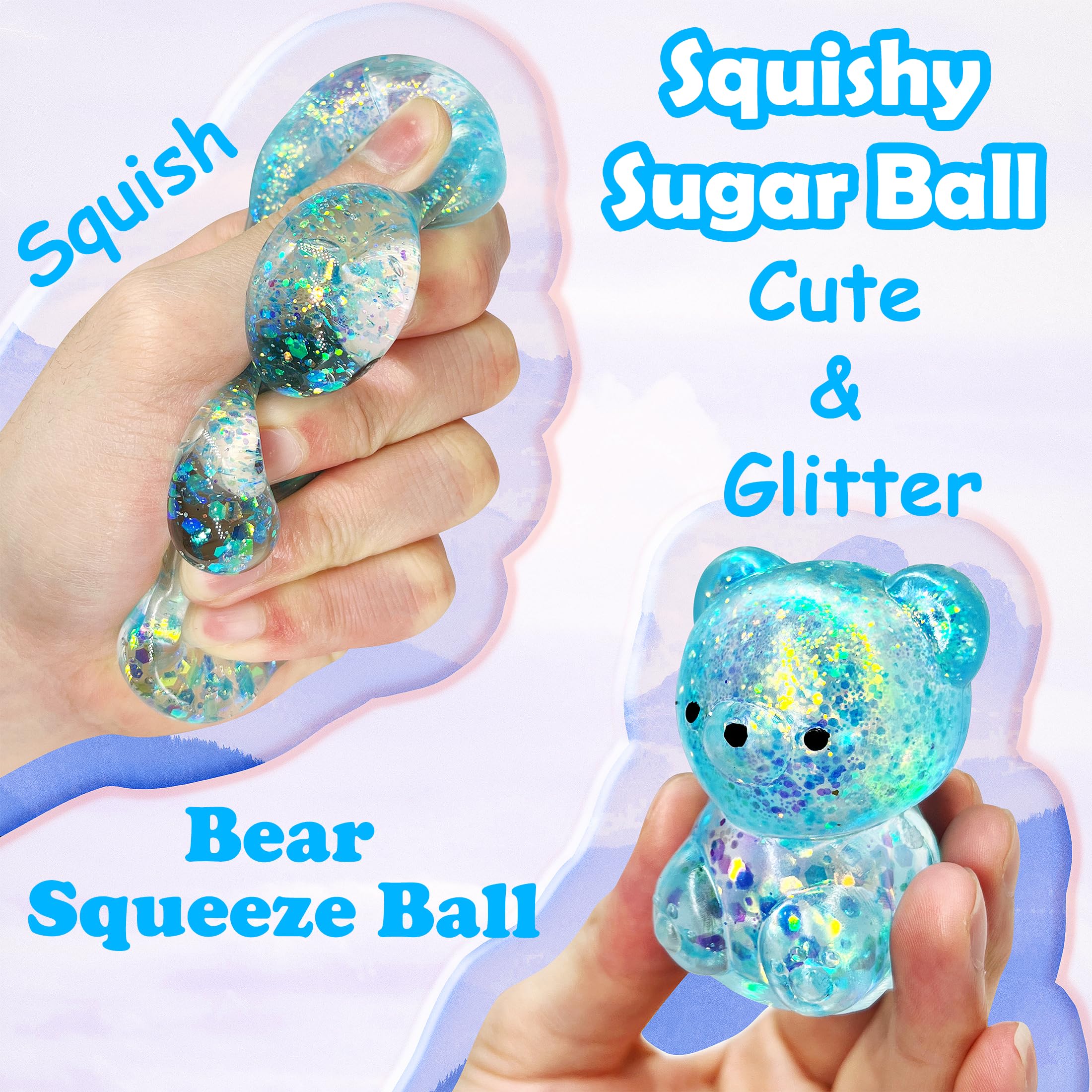 ZTATU Bear Squishy Stress Ball - 1 Pack, Soft TPR Fidget Toy for Stress Relief, Cute Gummy Bear Design for Kids and Adults