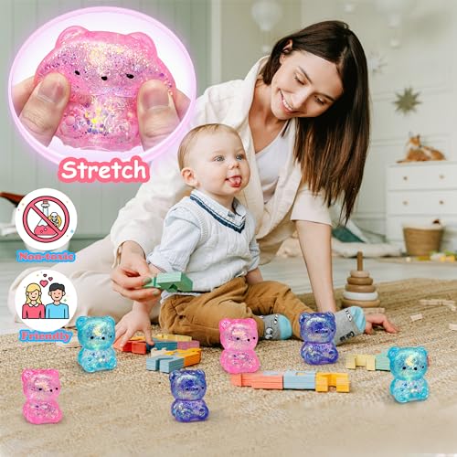 ZTATU Gummy Bear Squishy Fidget Toy – Soft TPR Stress Ball for Adults & Kids, Sensory Squeeze Toy, Party Favors