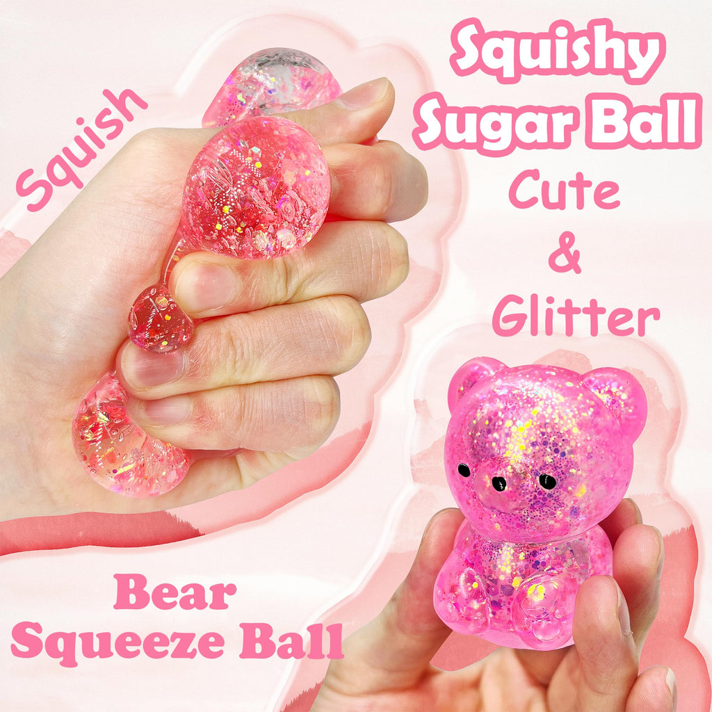 ZTATU Gummy Bear Squishy Fidget Toy – Soft TPR Stress Ball for Adults & Kids, Sensory Squeeze Toy, Party Favors
