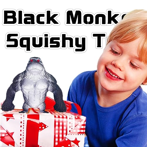ZTATU Squishy Monkey Stress Ball – 1-Pack Black Fidget Toy for Sensory Play and Anxiety Relief